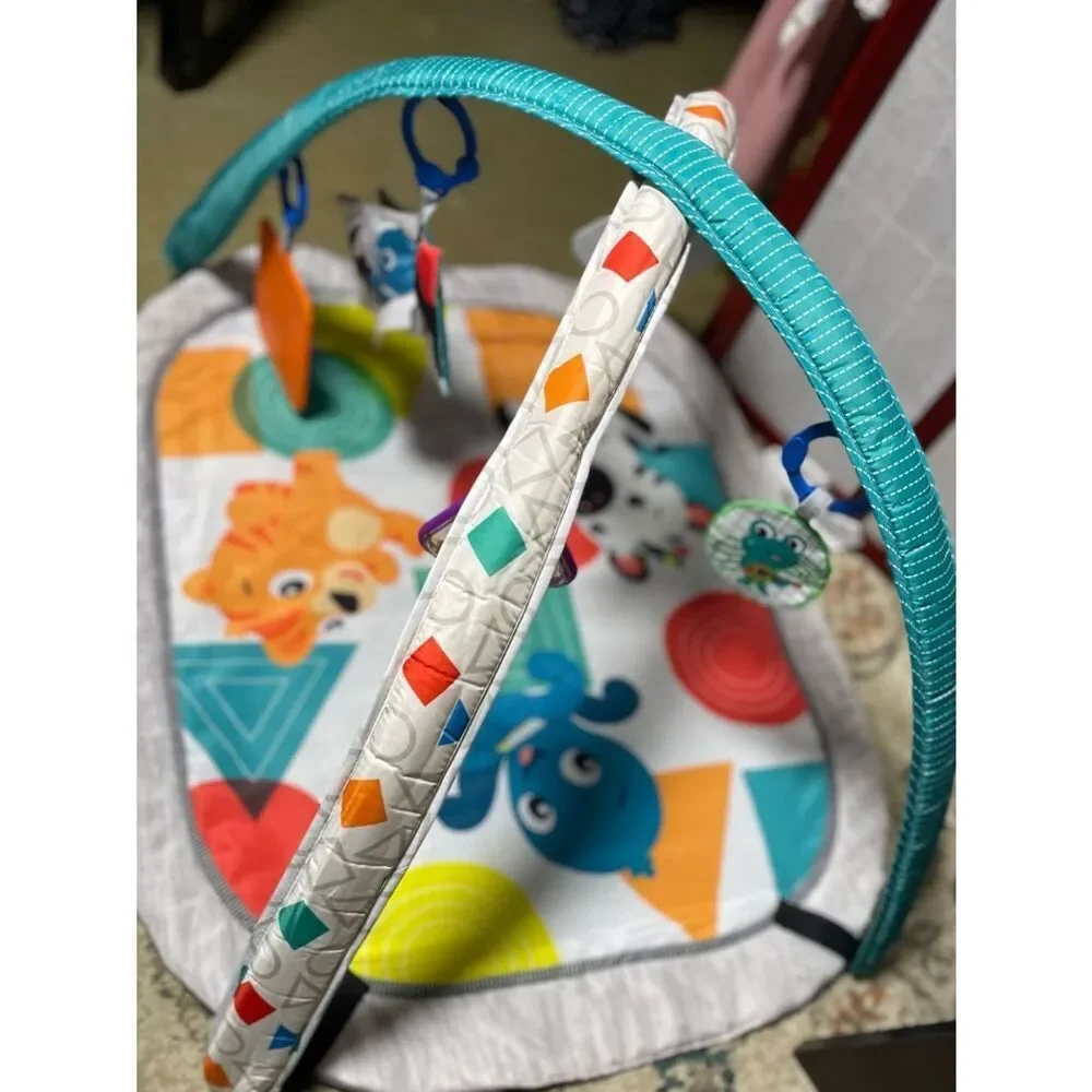 Baby Einstein Colorful Animal Baby Play Gym - Teal, Orange, Red, Blue, White